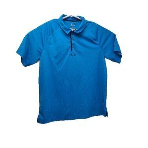 Mens Oakley Basic Polo Golf Shirt Blue SZ Large  Short Sleeve
